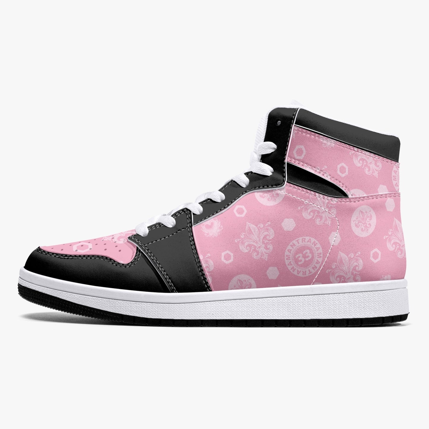 High-Top Leather Sneakers - Awakening Rose
