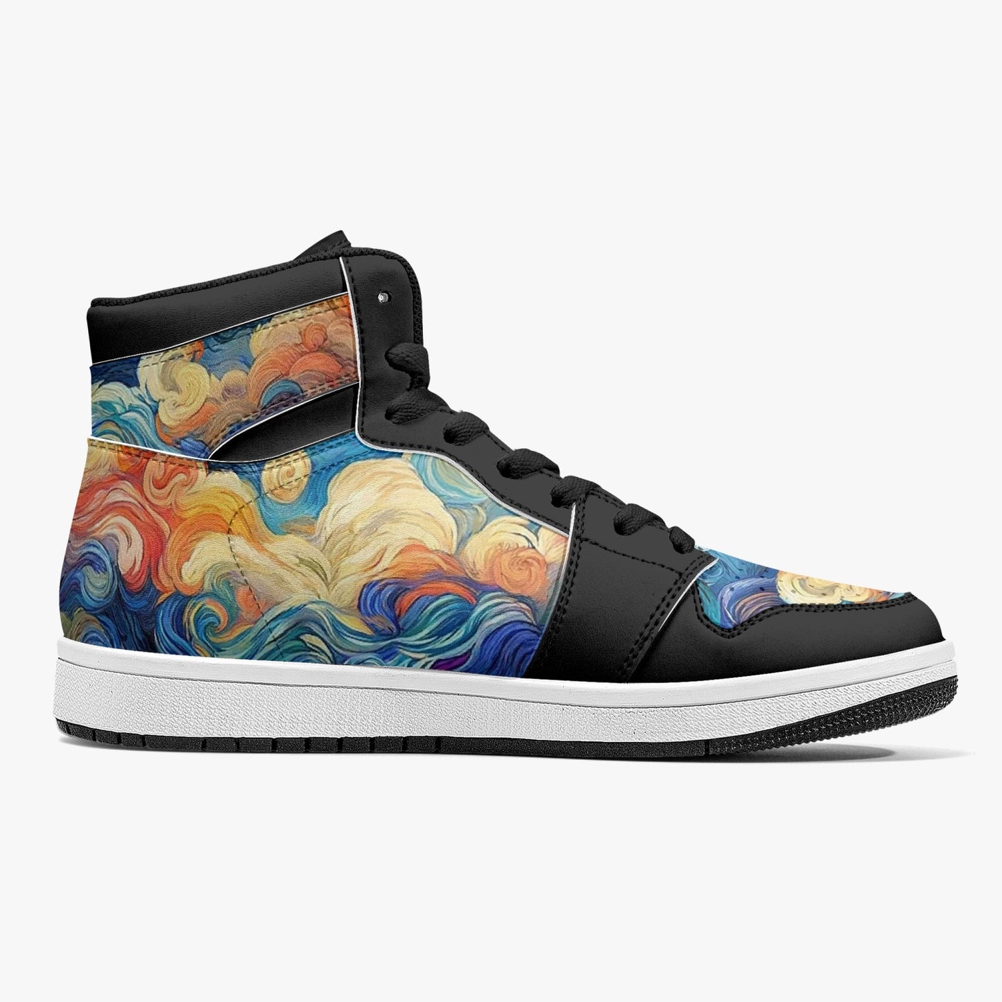 High-Top Leather Sneakers - Trippy World