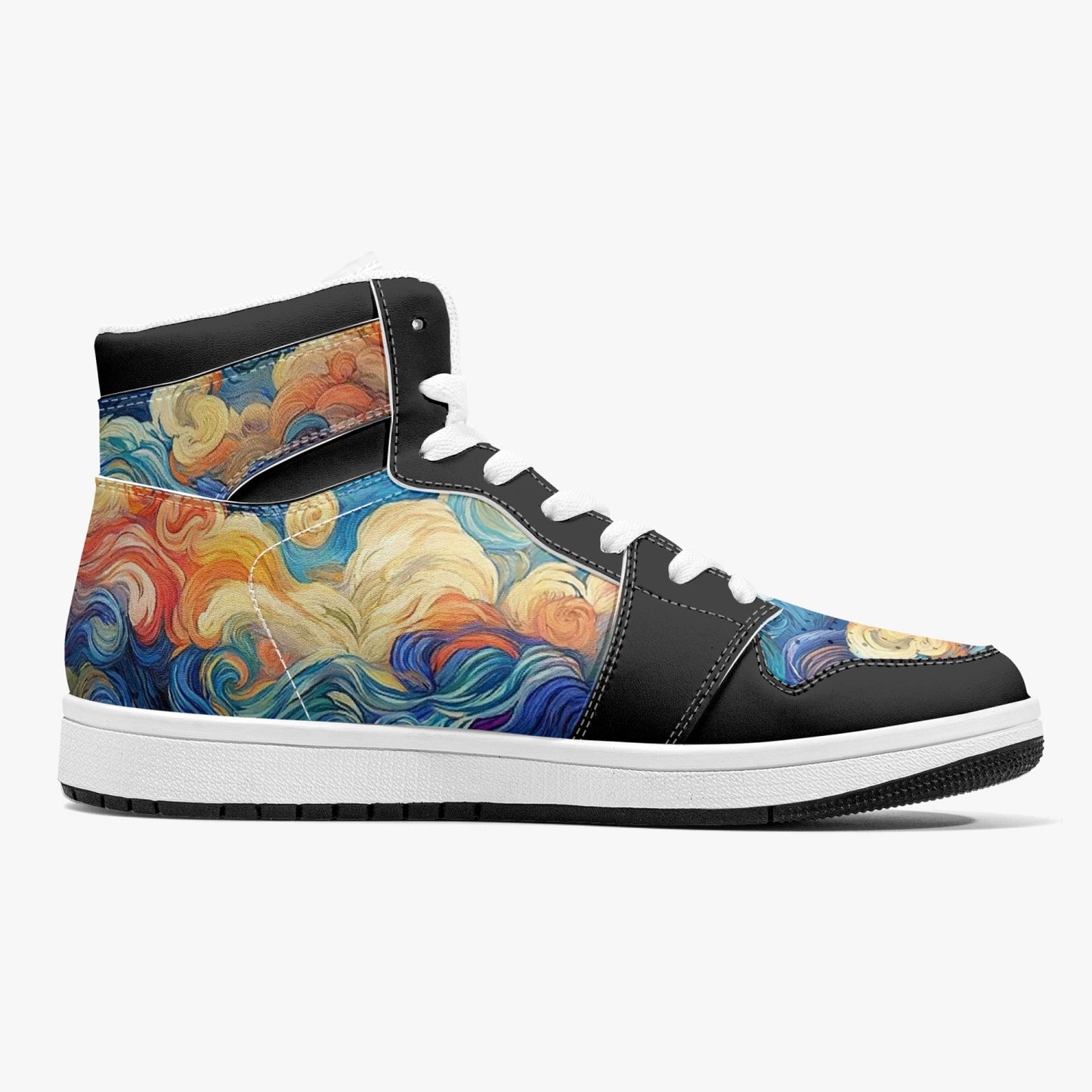 High-Top Leather Sneakers - Trippy World