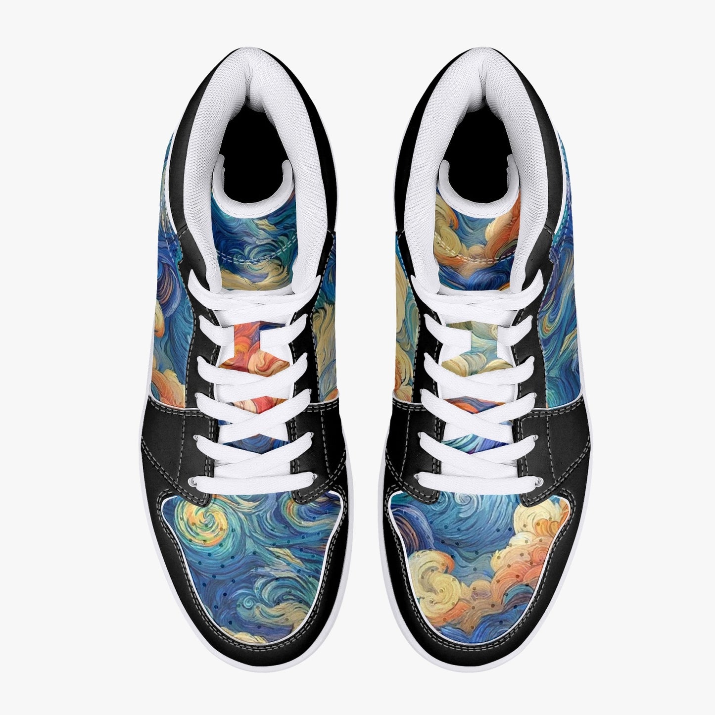 High-Top Leather Sneakers - Trippy World