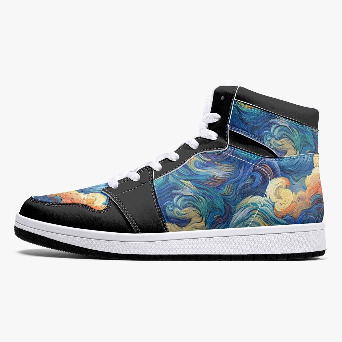 High-Top Leather Sneakers - Trippy World