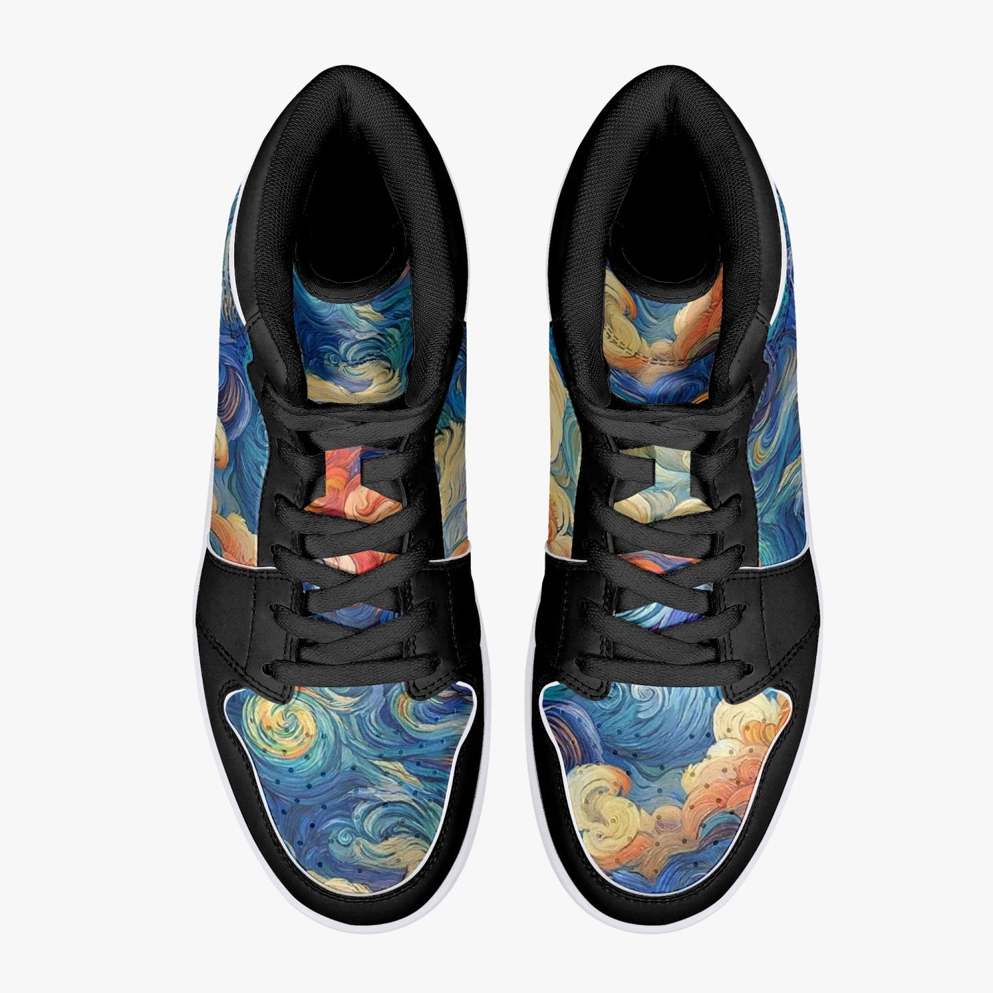 High-Top Leather Sneakers - Trippy World