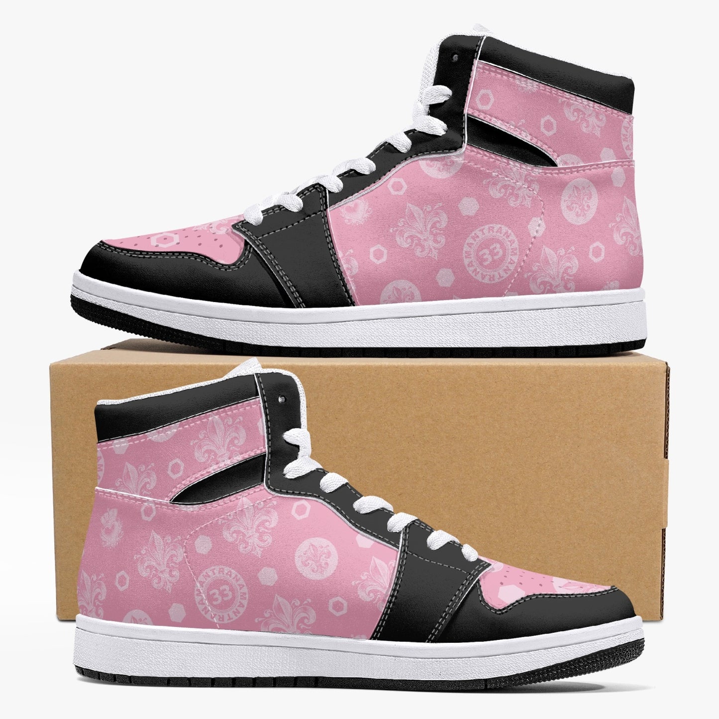 High-Top Leather Sneakers - Awakening Rose