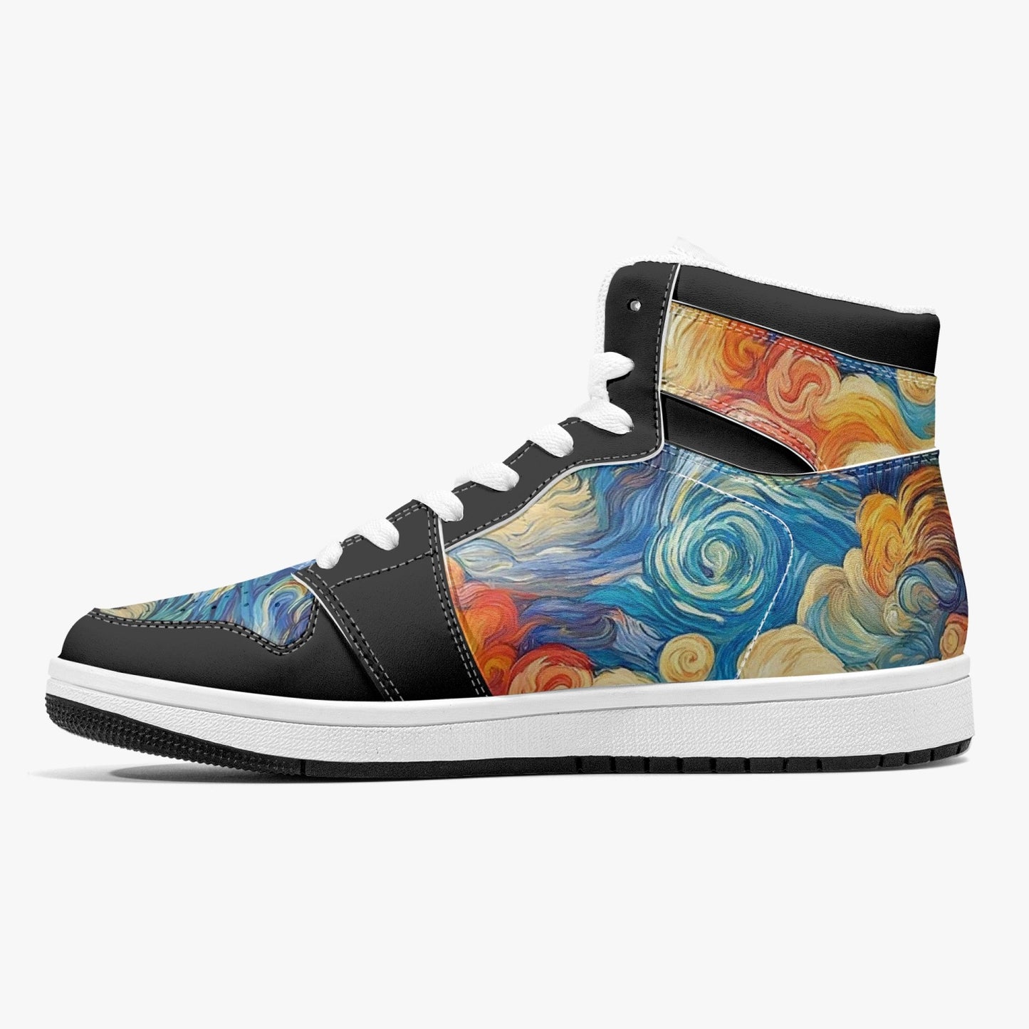 High-Top Leather Sneakers - Trippy World