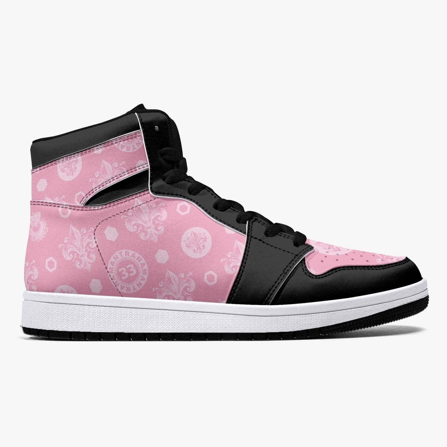 High-Top Leather Sneakers - Awakening Rose