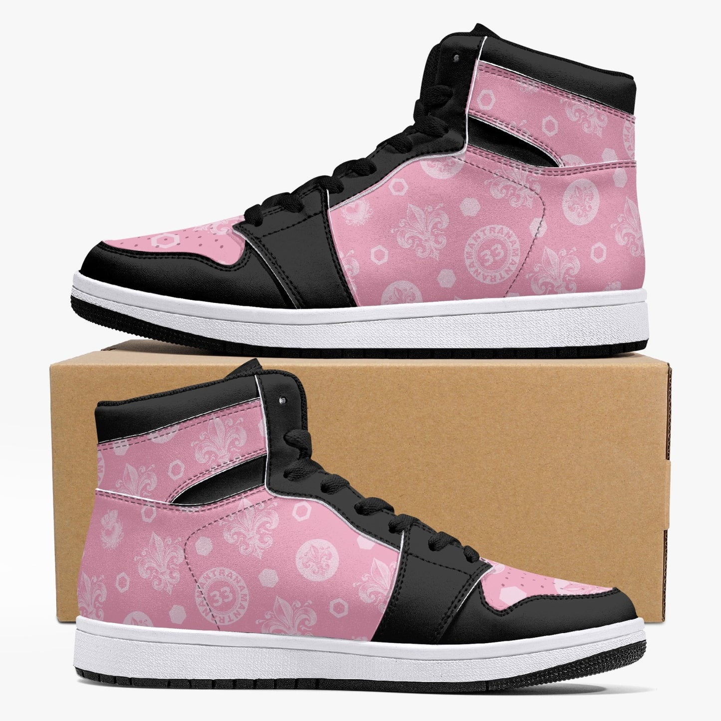 High-Top Leather Sneakers - Awakening Rose