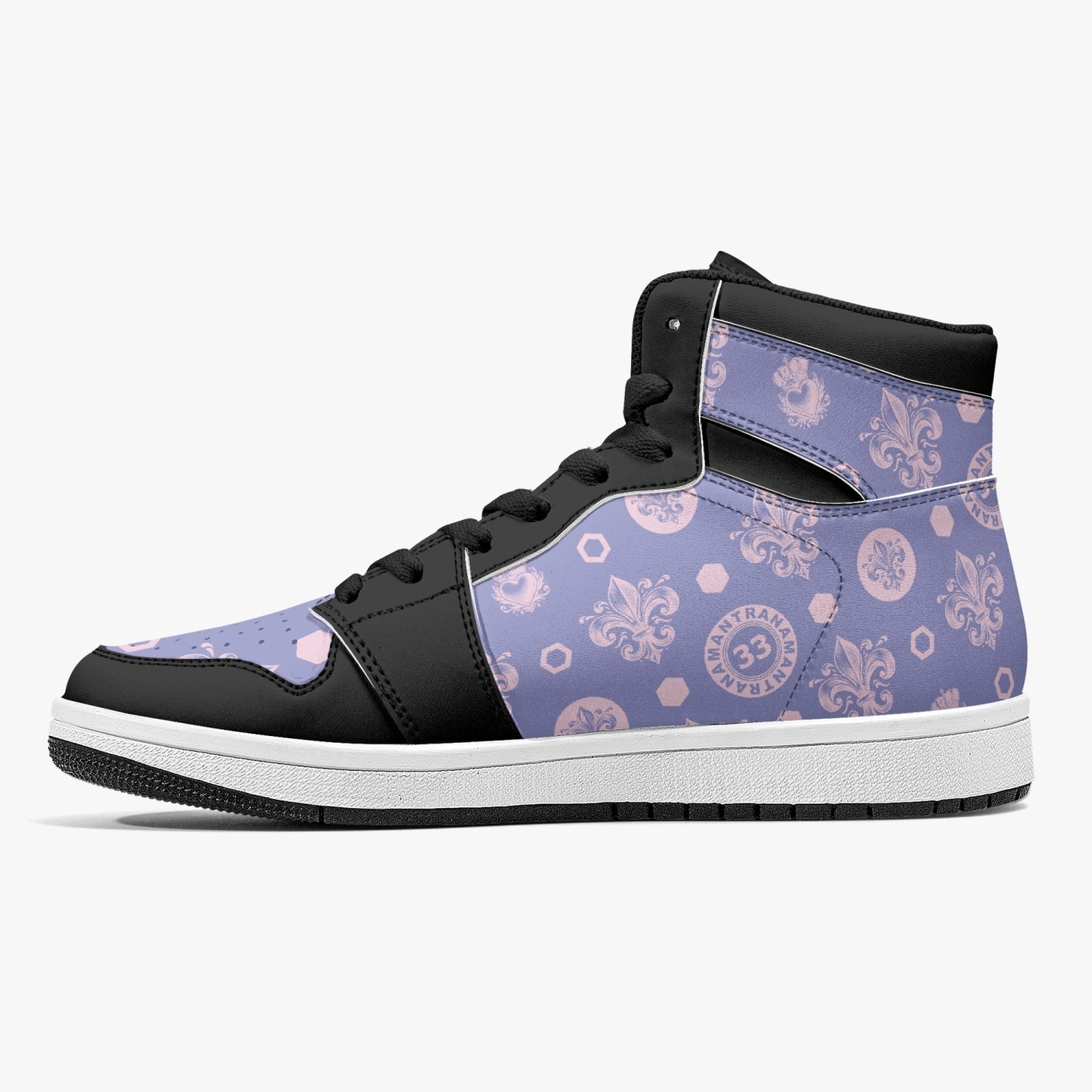 High-Top Leather Sneakers - Awakening Purple