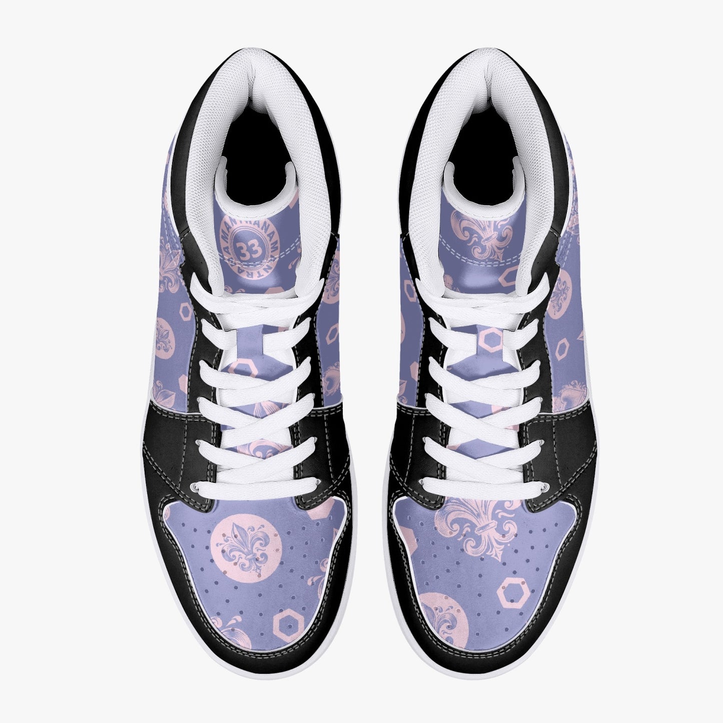 High-Top Leather Sneakers - Awakening Purple