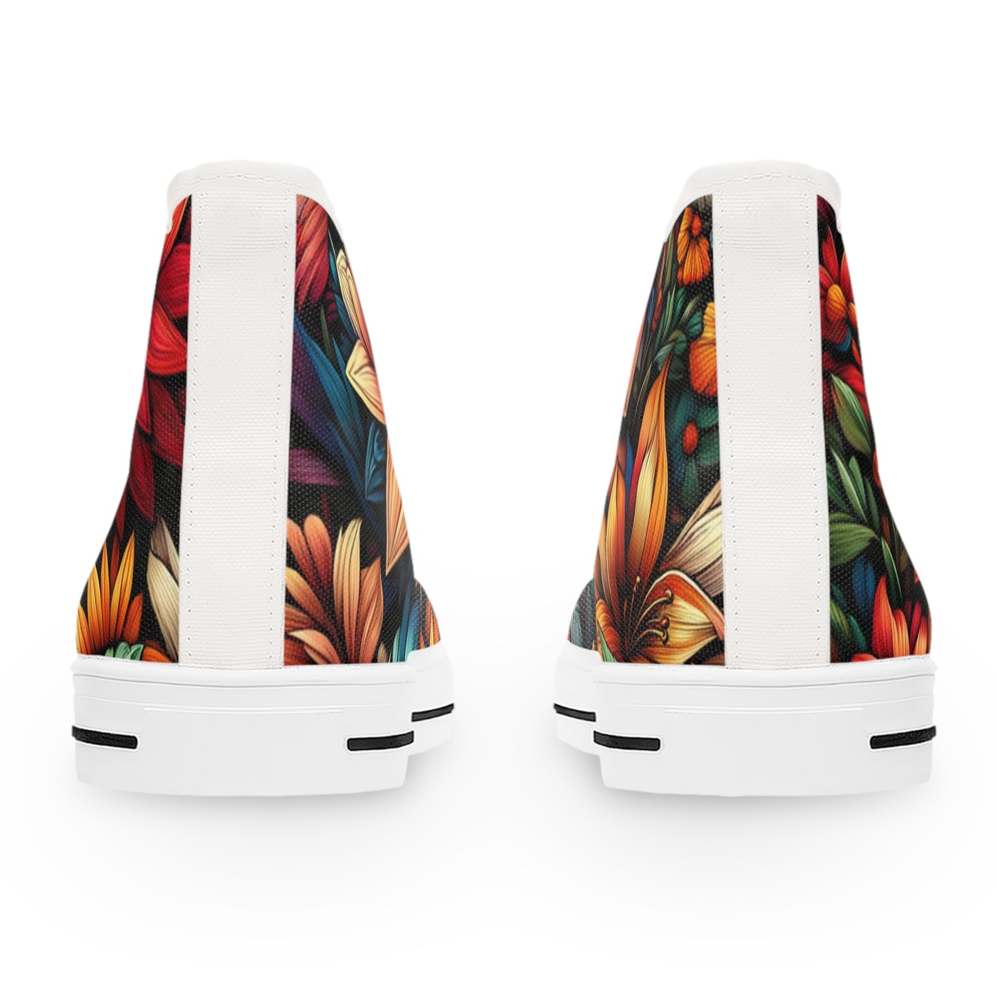 Women's High Top Sneakers - Flowers