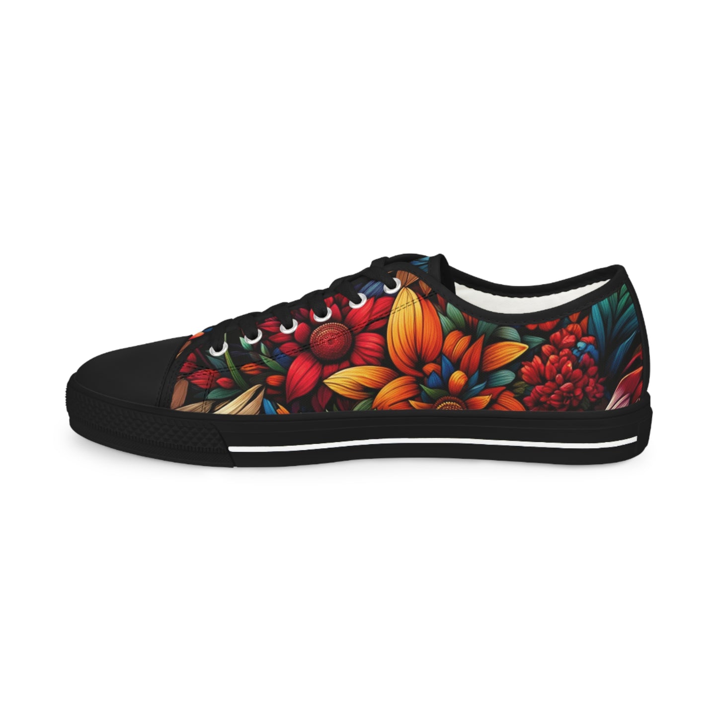 Men's Low Top Sneakers - Flowers