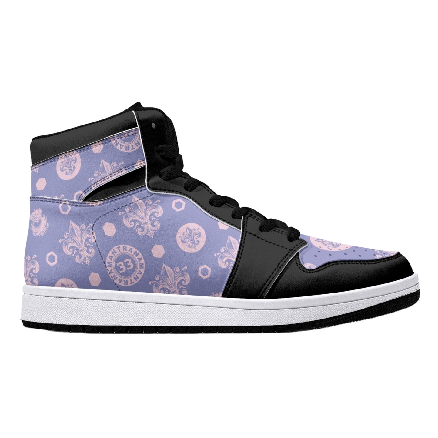 High-Top Leather Sneakers - Awakening Purple