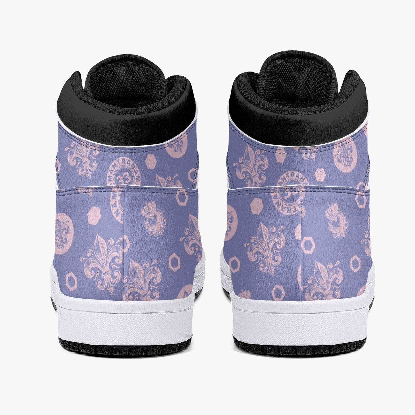 High-Top Leather Sneakers - Awakening Purple