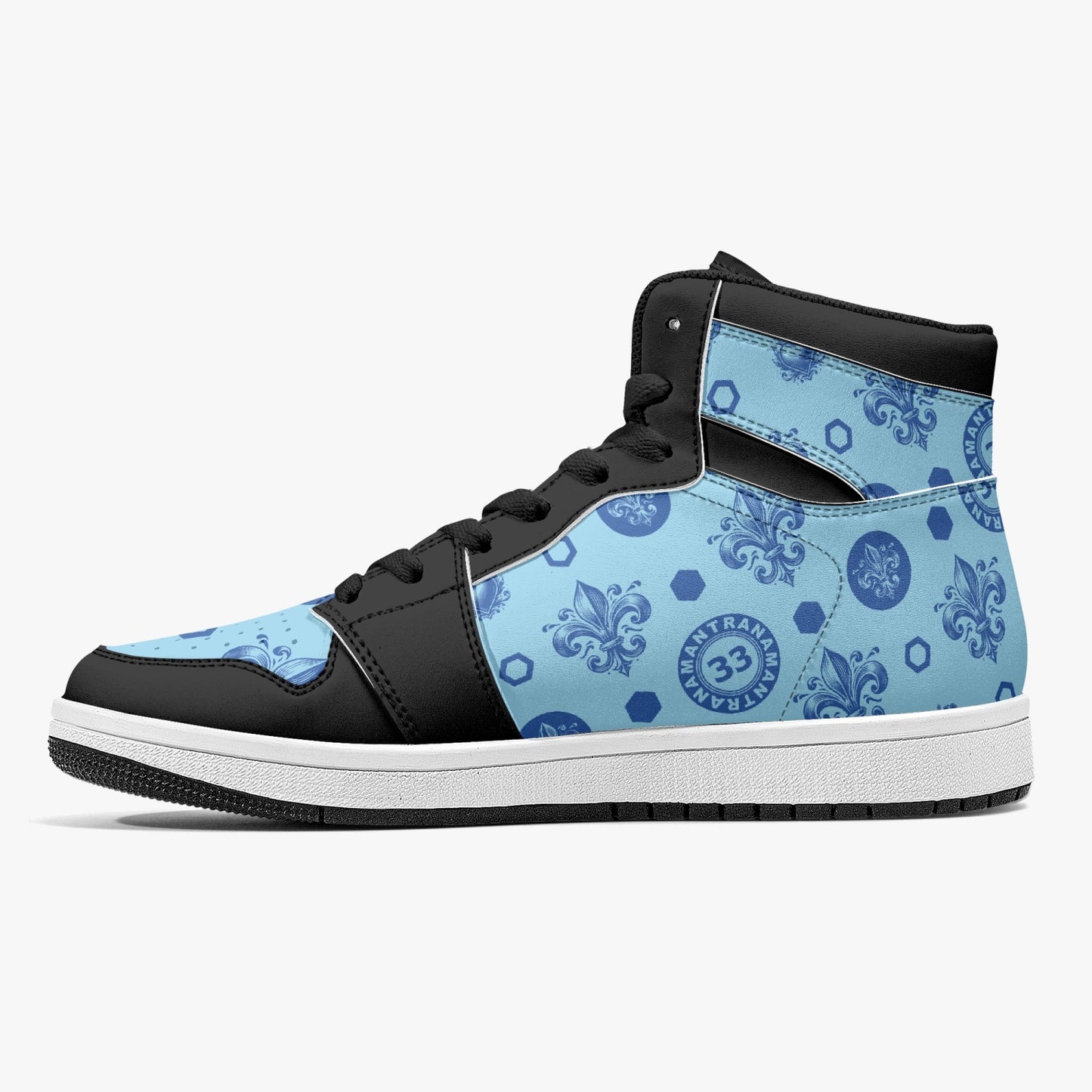 High-Top Leather Sneakers - Awakening Blue