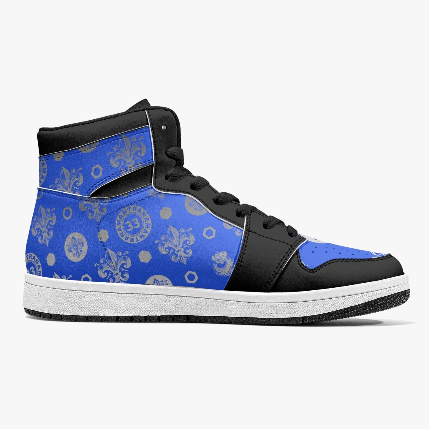 High-Top Leather Sneakers - Awakening Royal Blue