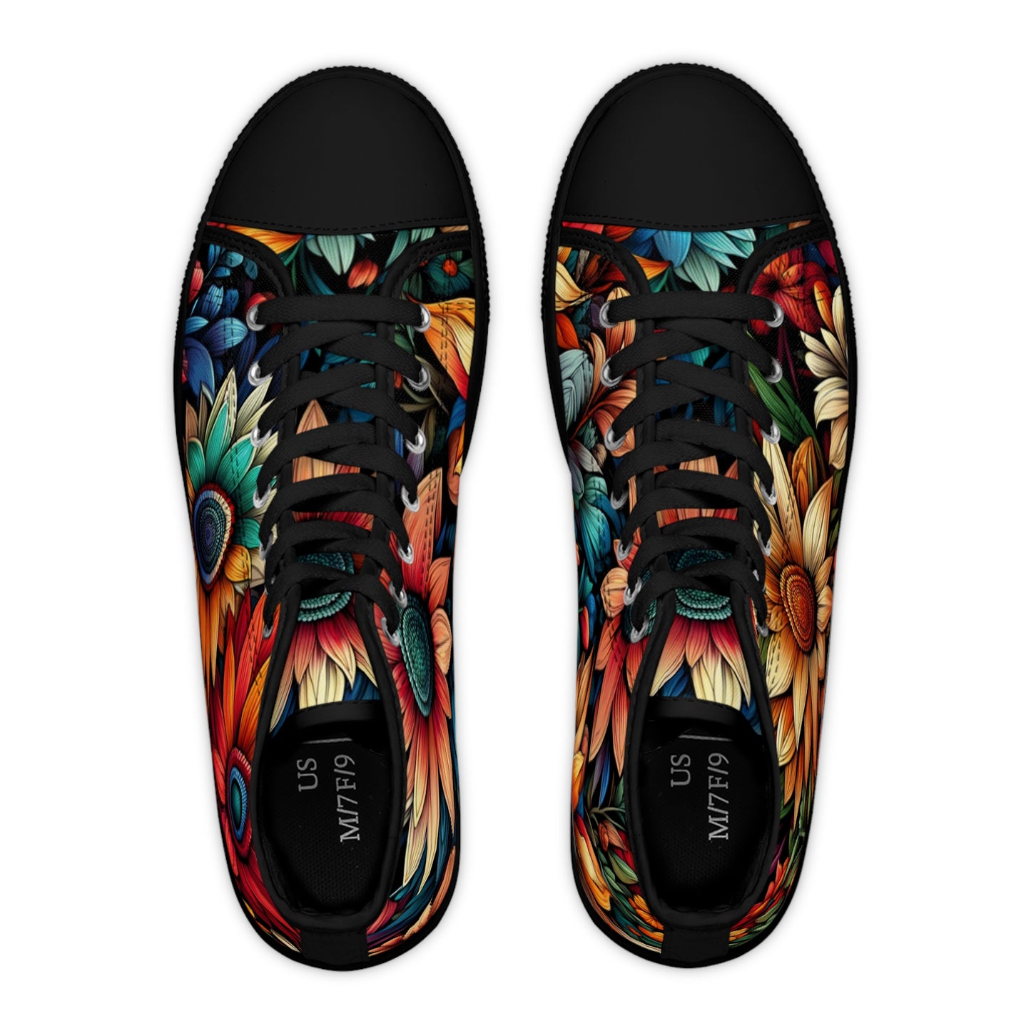 Women's High Top Sneakers - Flowers