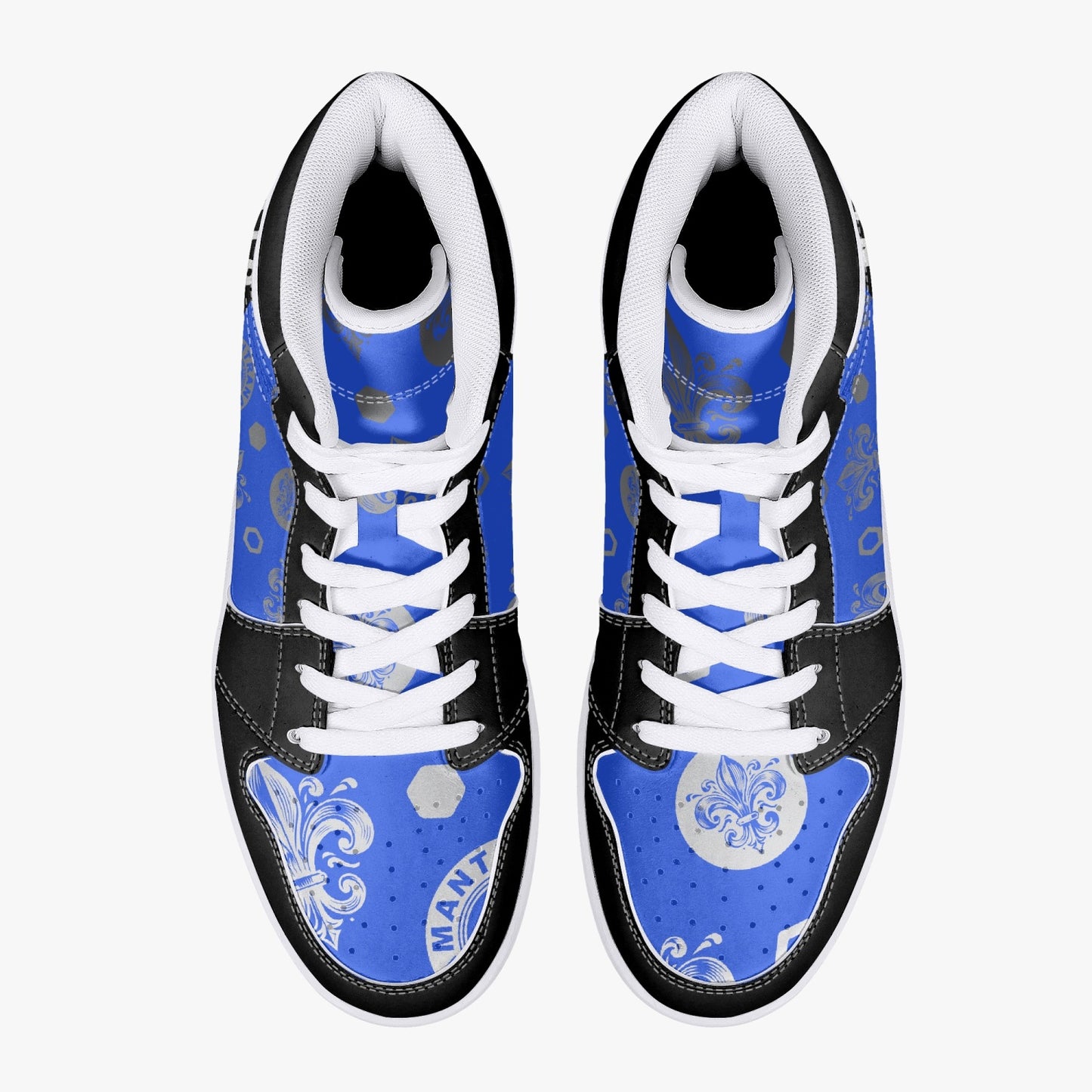 High-Top Leather Sneakers - Awakening Royal Blue