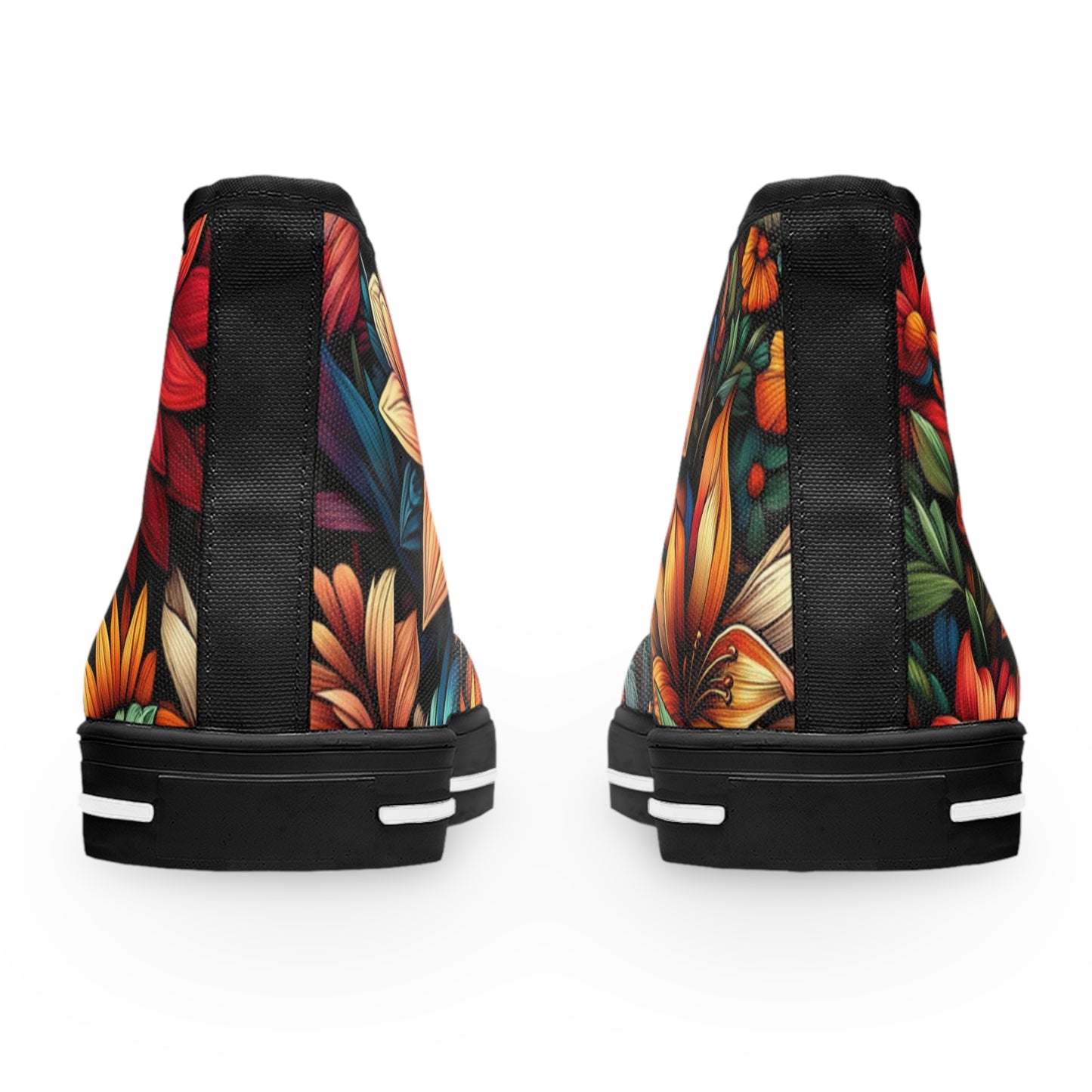 Women's High Top Sneakers - Flowers