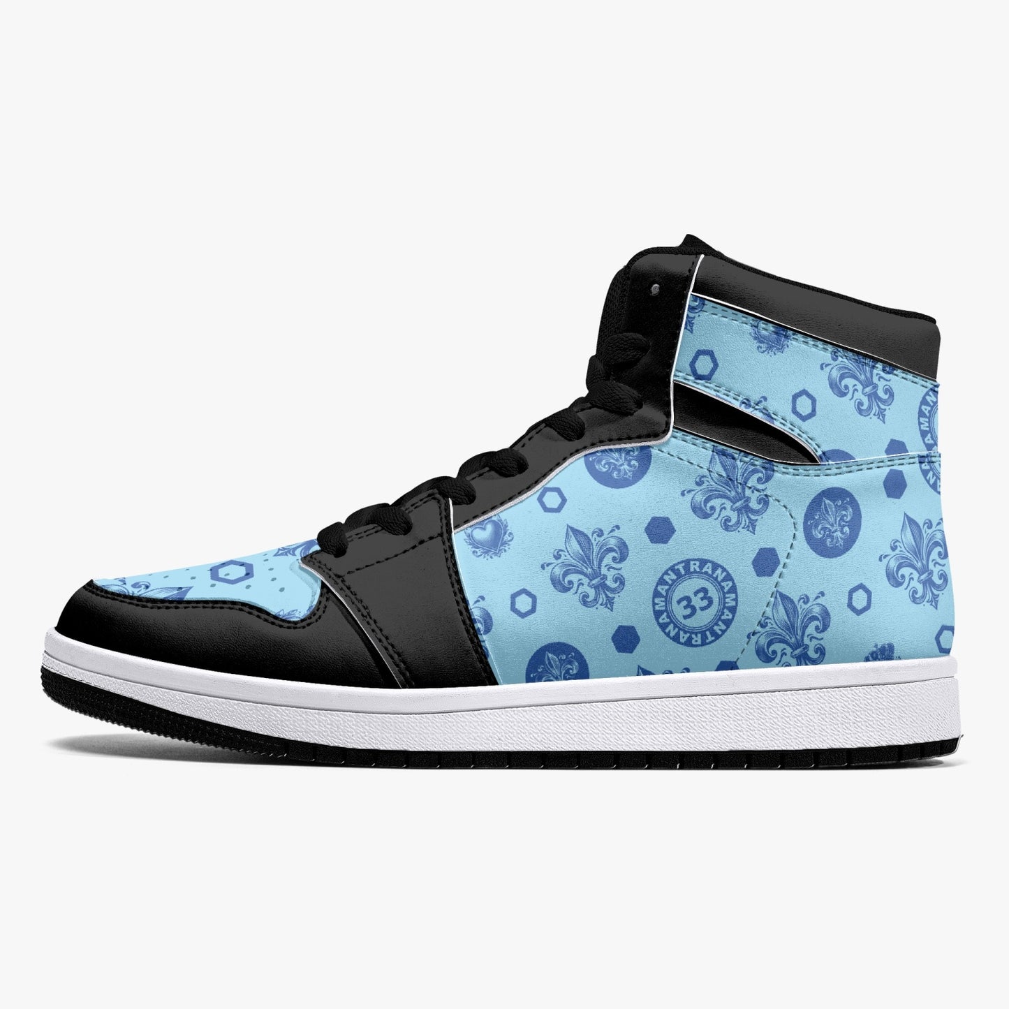 High-Top Leather Sneakers - Awakening Blue