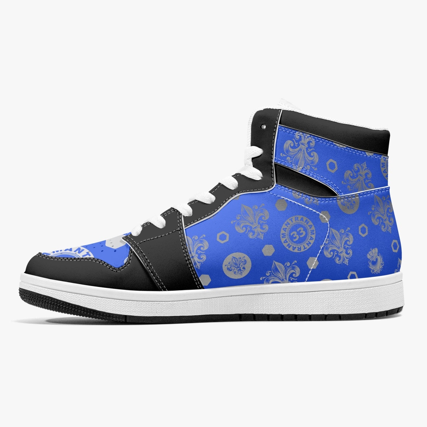 High-Top Leather Sneakers - Awakening Royal Blue