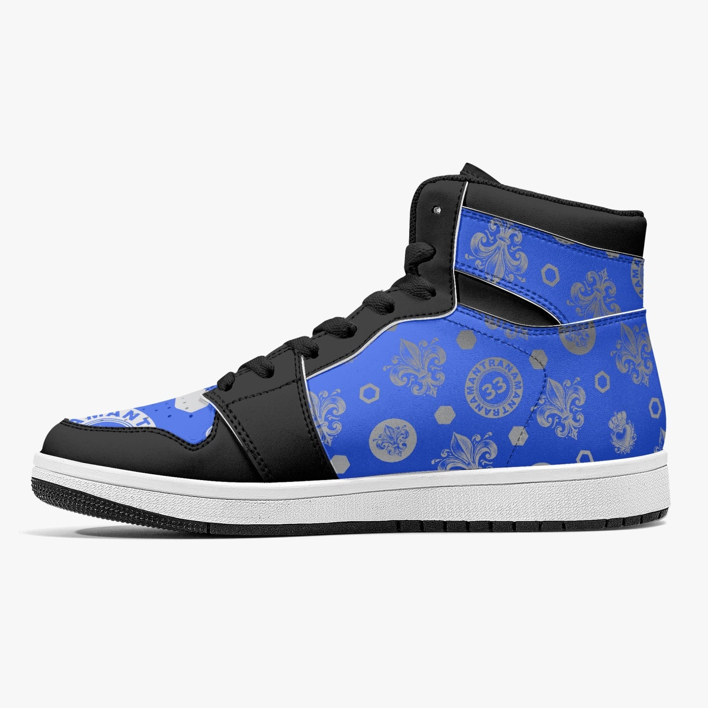 High-Top Leather Sneakers - Awakening Royal Blue