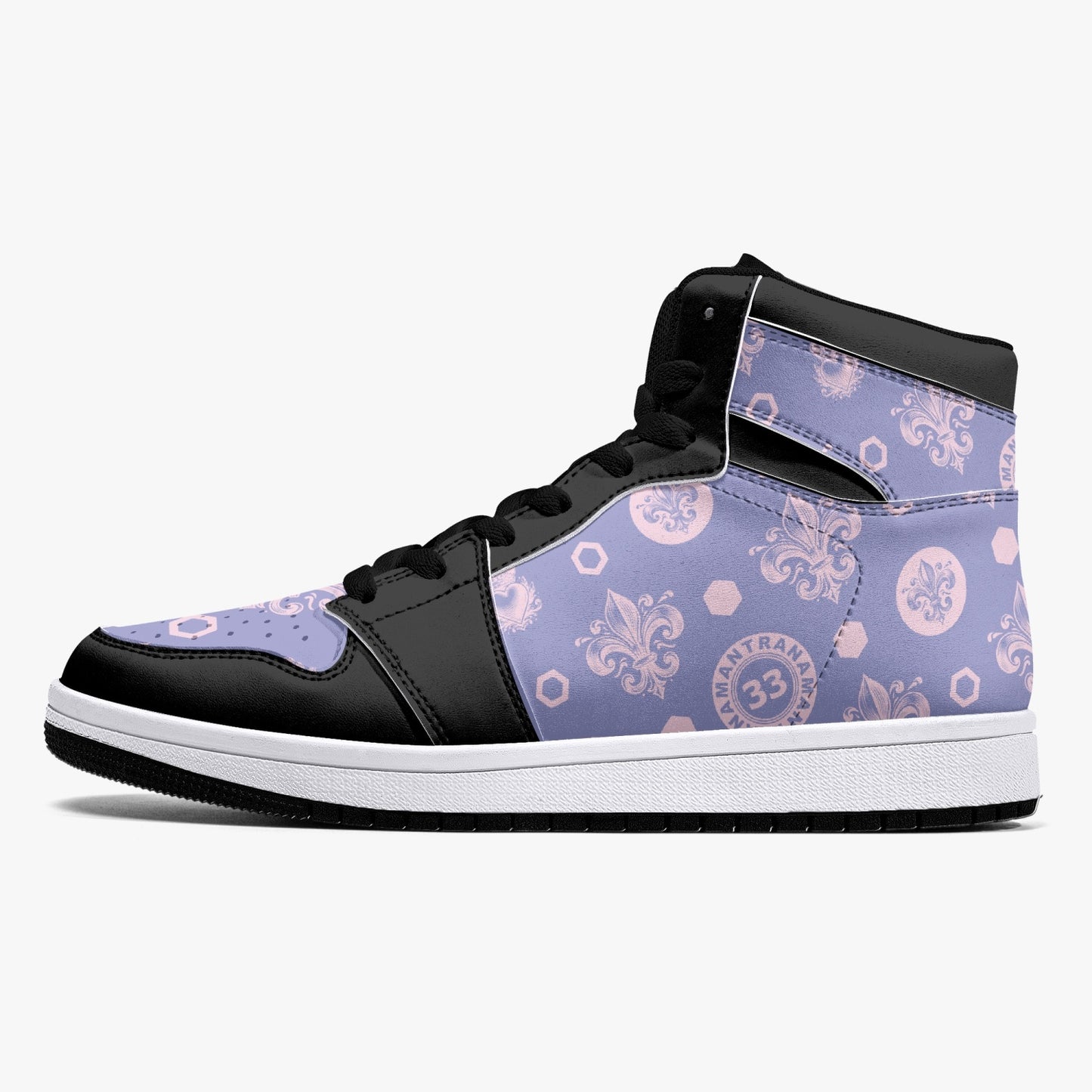 High-Top Leather Sneakers - Awakening Purple