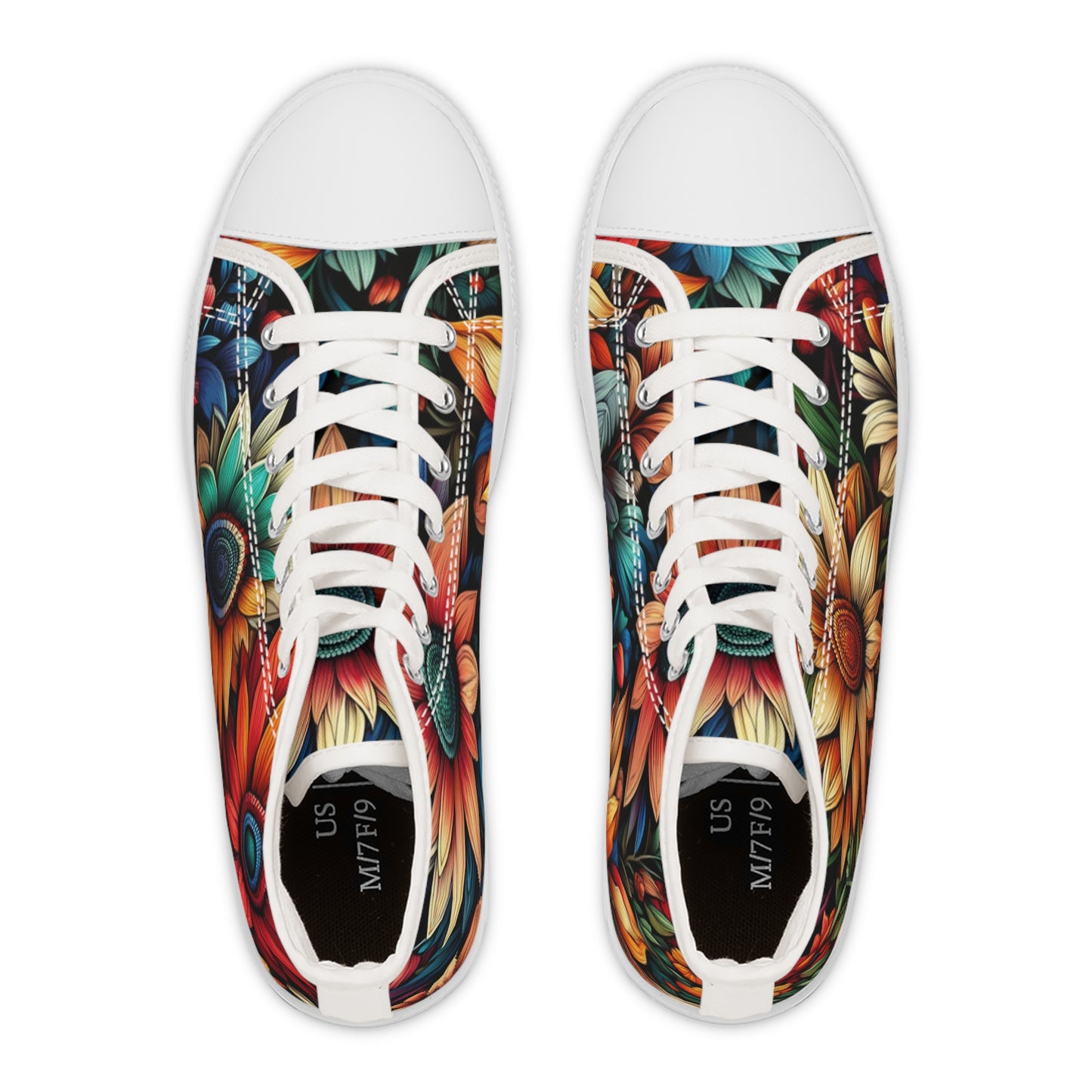 Women's High Top Sneakers - Flowers