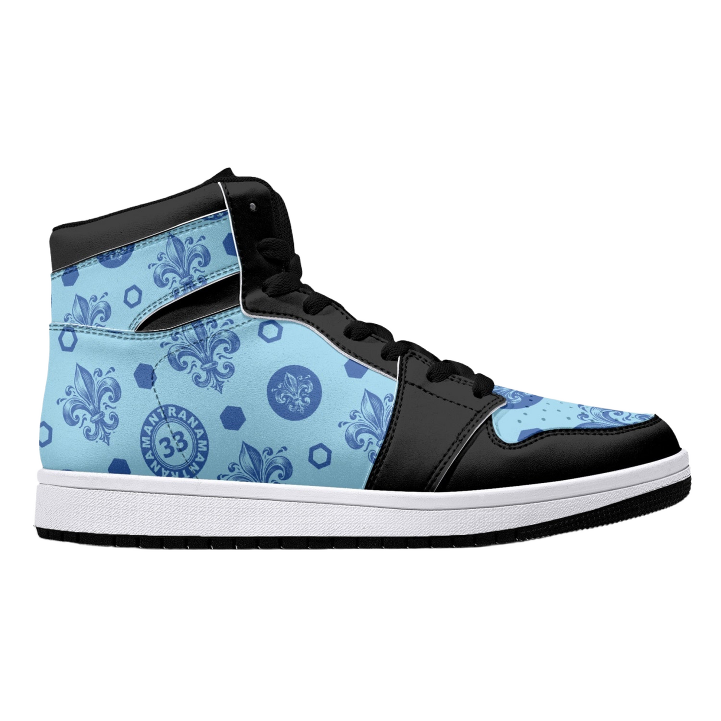 High-Top Leather Sneakers - Awakening Blue