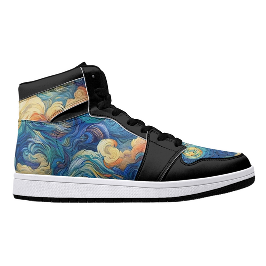 High-Top Leather Sneakers - Trippy World