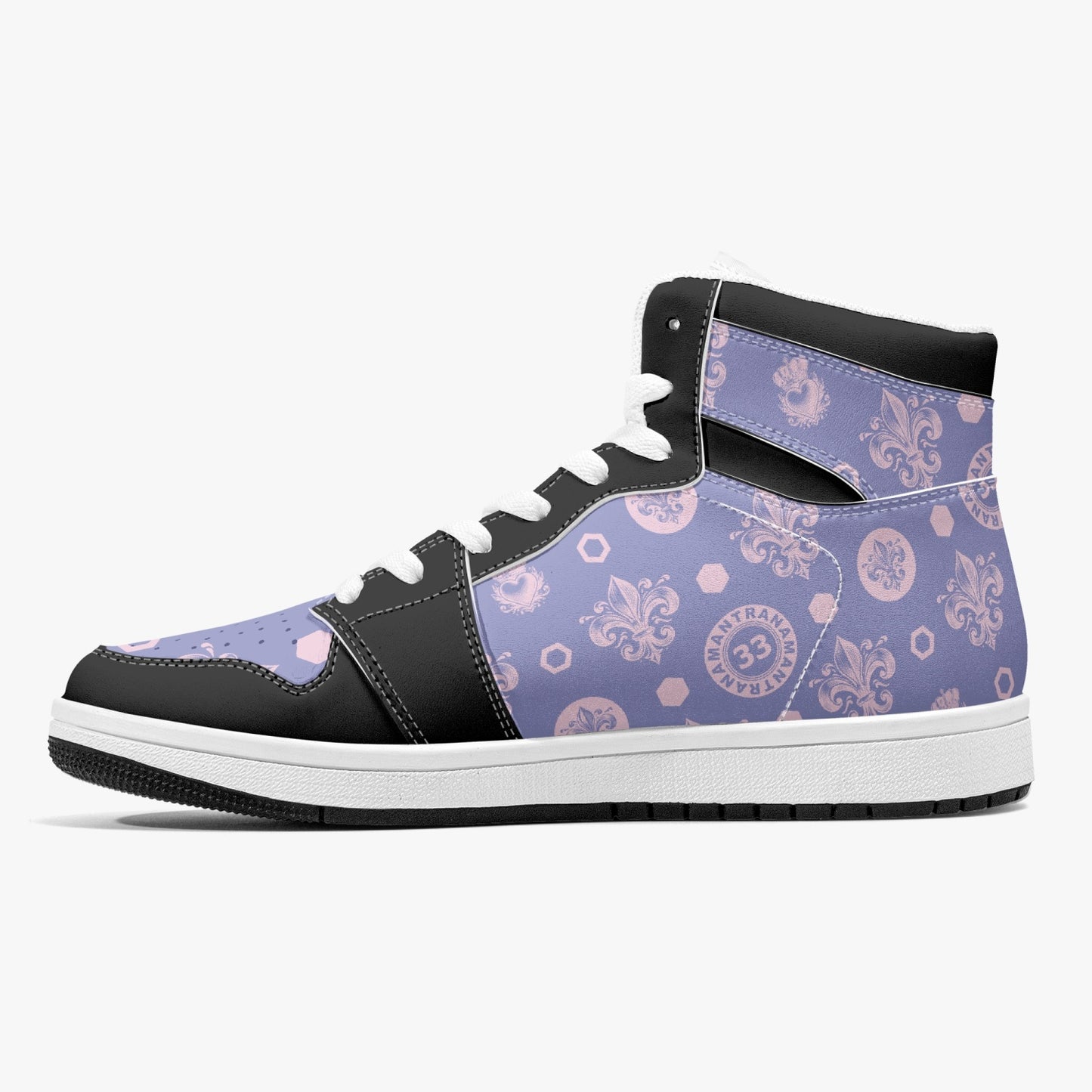 High-Top Leather Sneakers - Awakening Purple