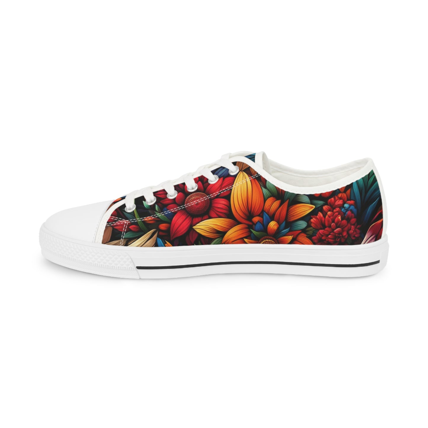 Men's Low Top Sneakers - Flowers