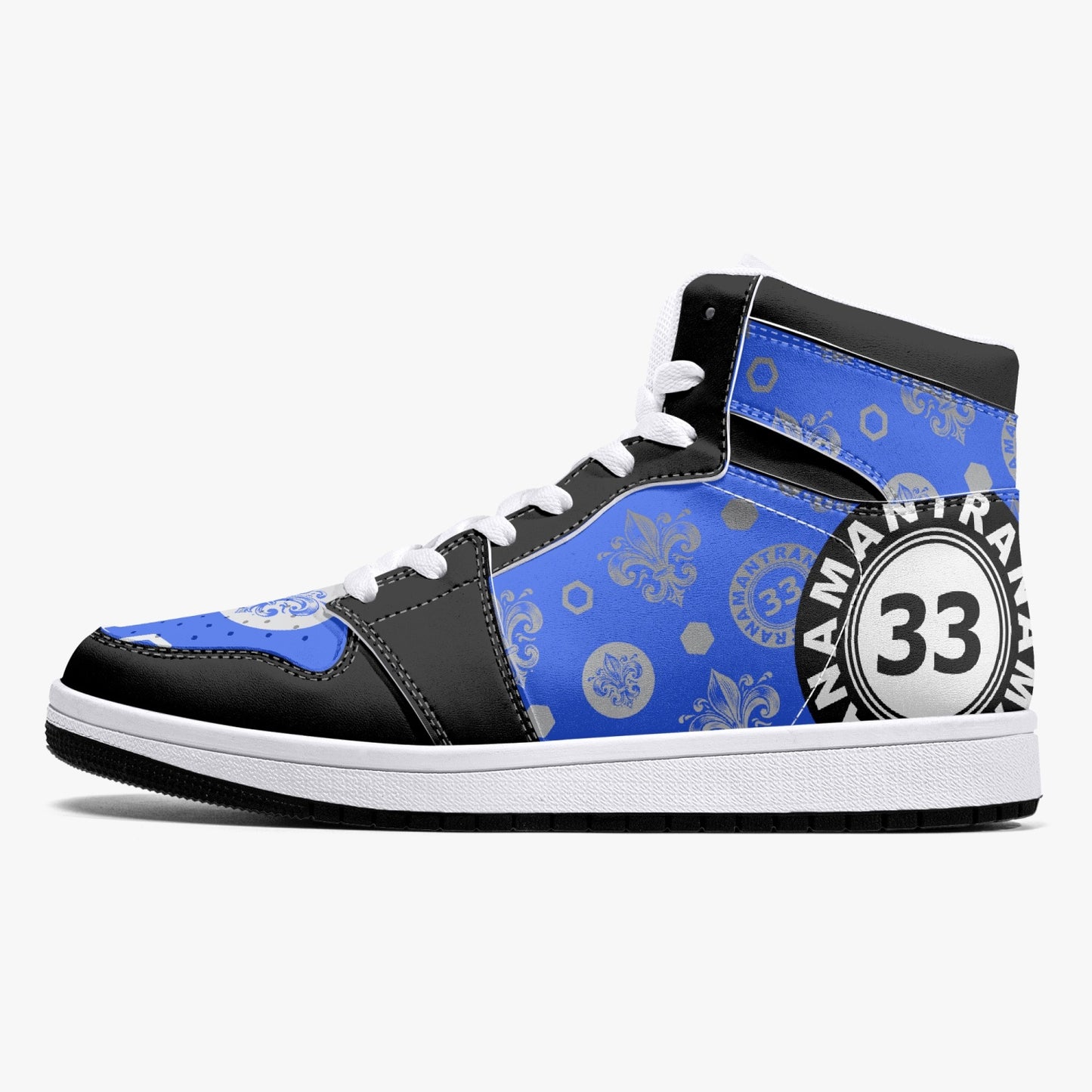 High-Top Leather Sneakers - Awakening Royal Blue