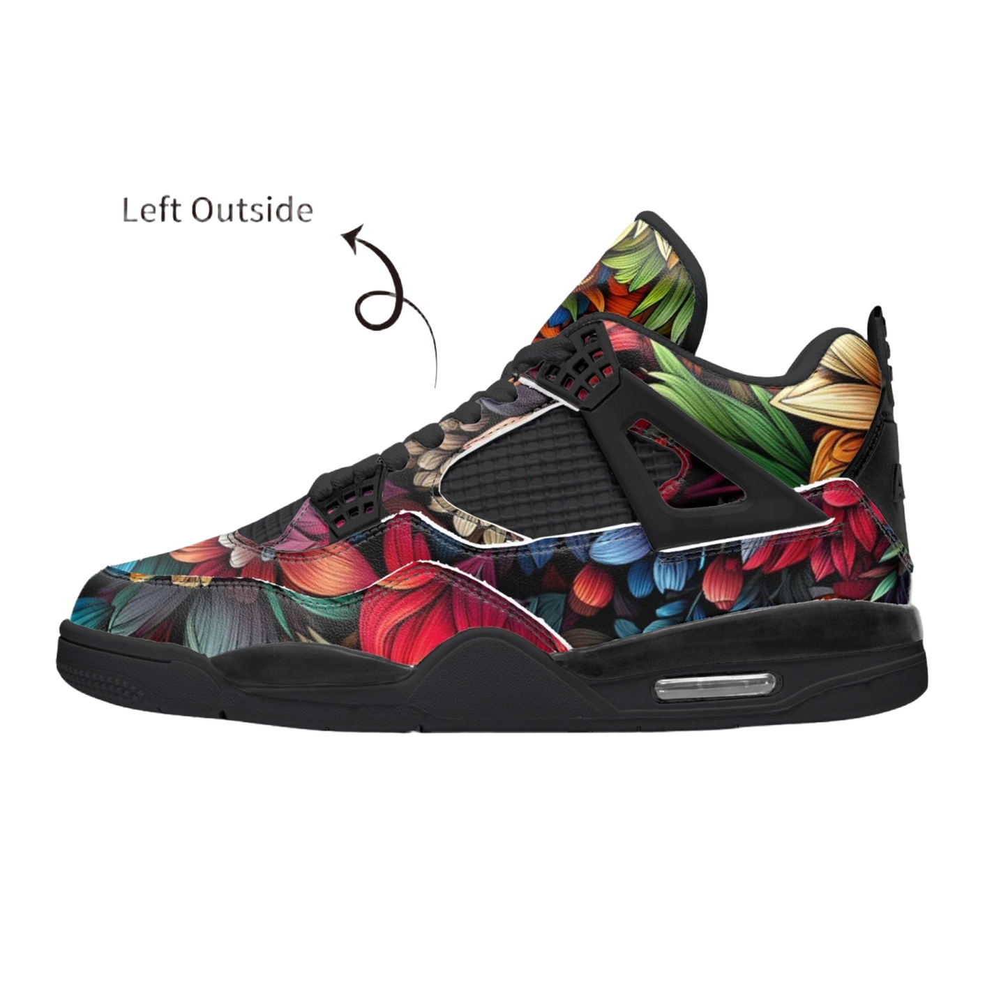 Basketball Sneakers - Flowers