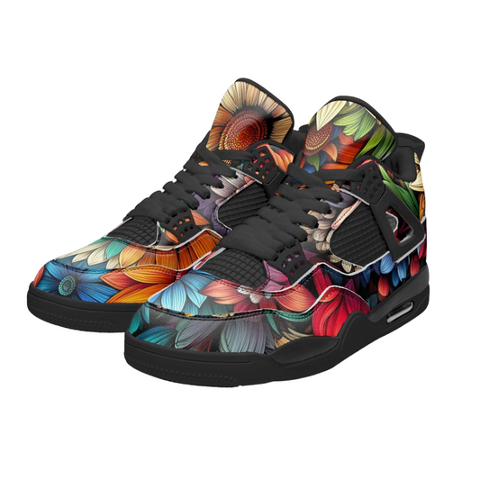 Basketball Sneakers - Flowers