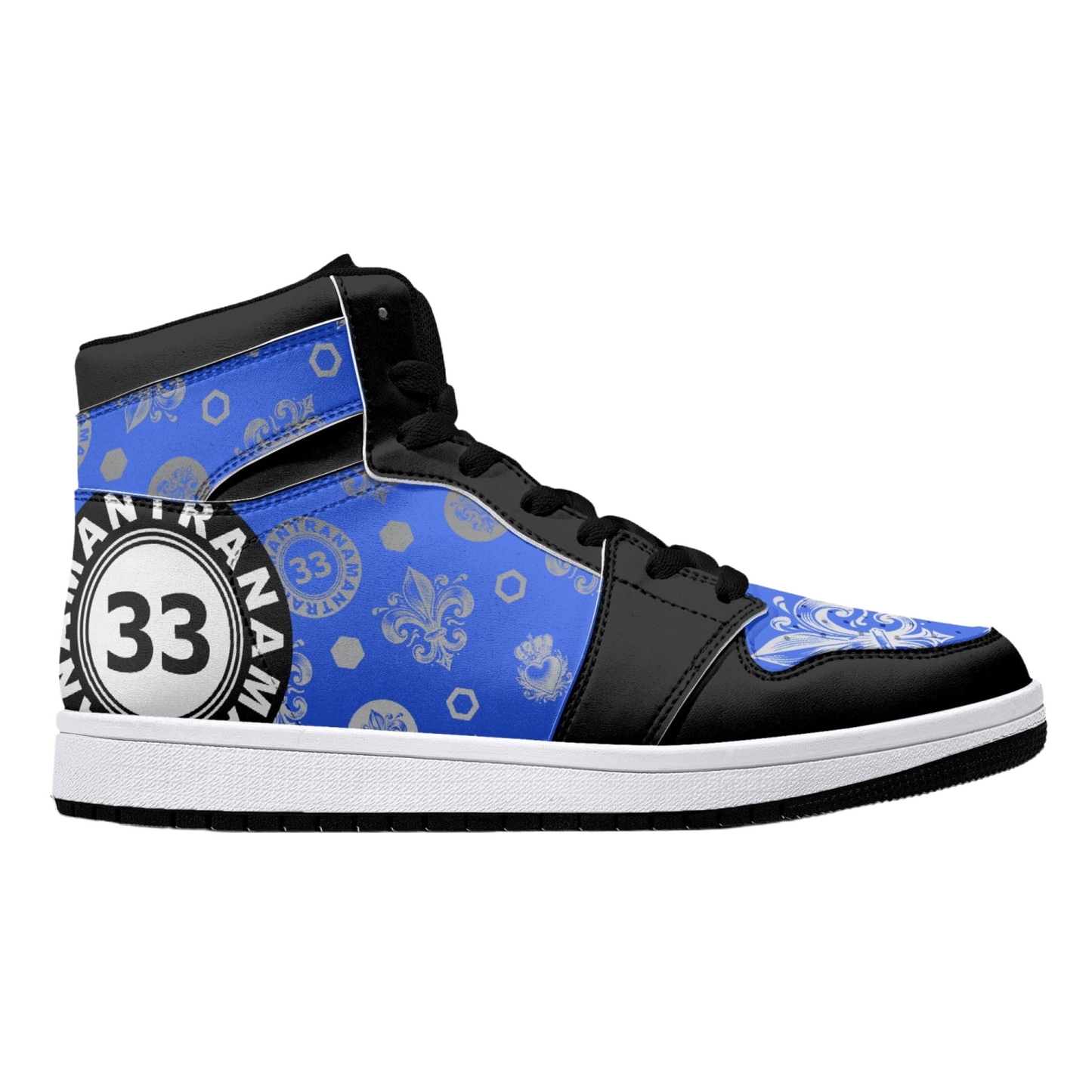 High-Top Leather Sneakers - Awakening Royal Blue