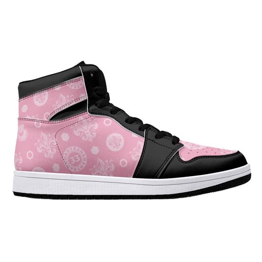 High-Top Leather Sneakers - Awakening Rose