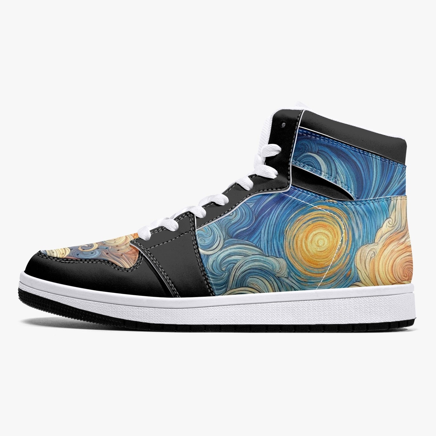 High-Top Leather Sneakers - Sweet Sunset