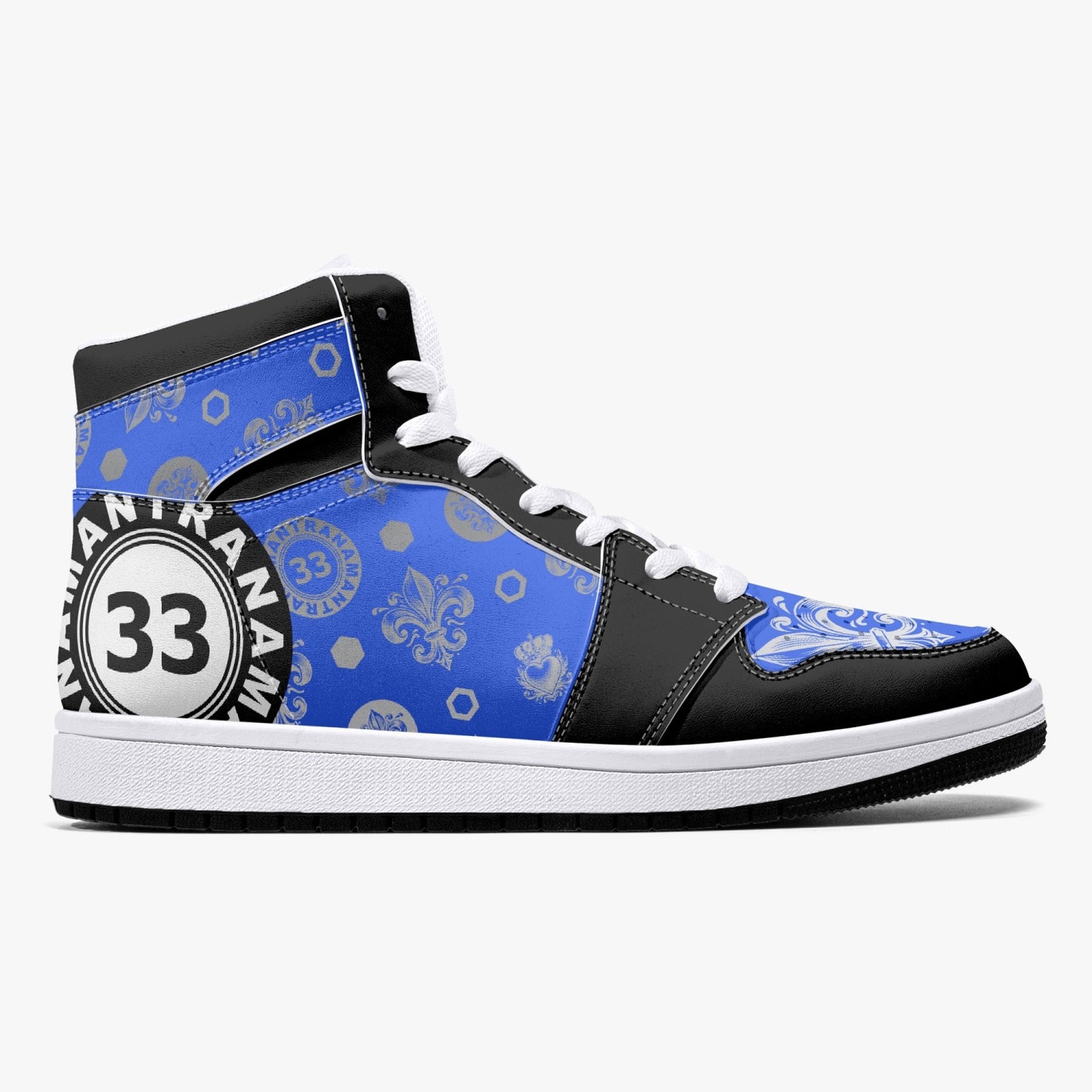 High-Top Leather Sneakers - Awakening Royal Blue