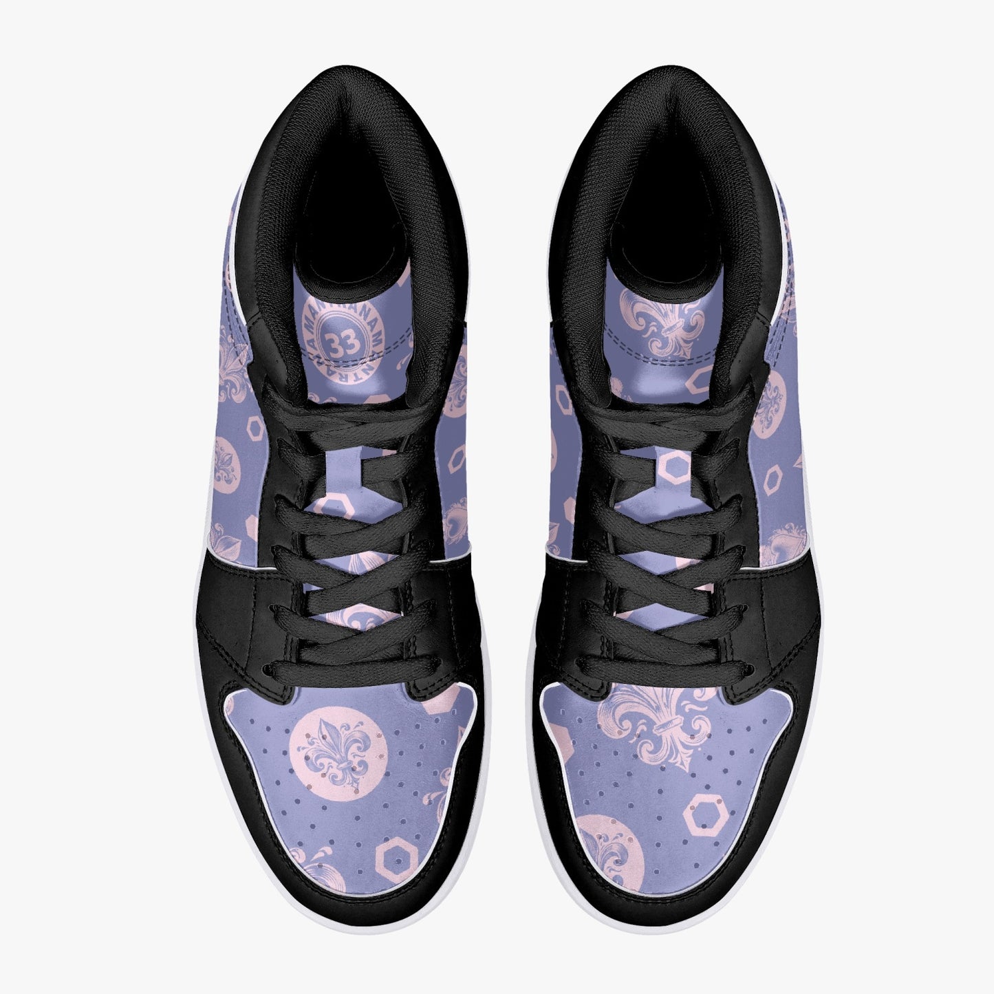 High-Top Leather Sneakers - Awakening Purple