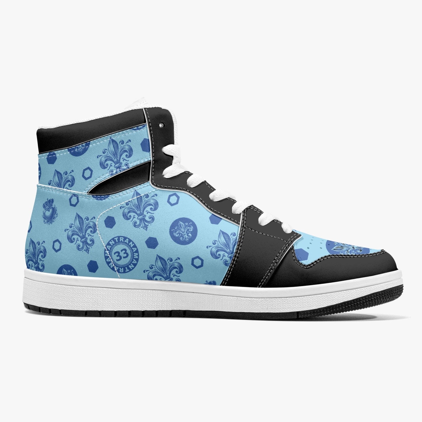 High-Top Leather Sneakers - Awakening Blue