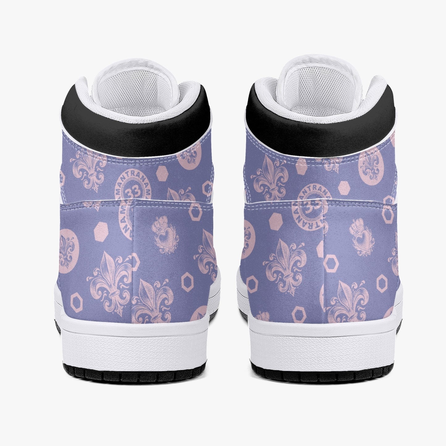 High-Top Leather Sneakers - Awakening Purple