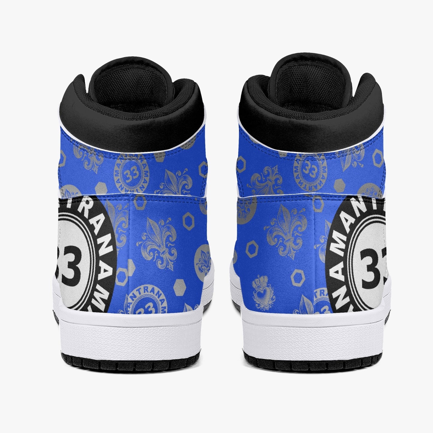 High-Top Leather Sneakers - Awakening Royal Blue