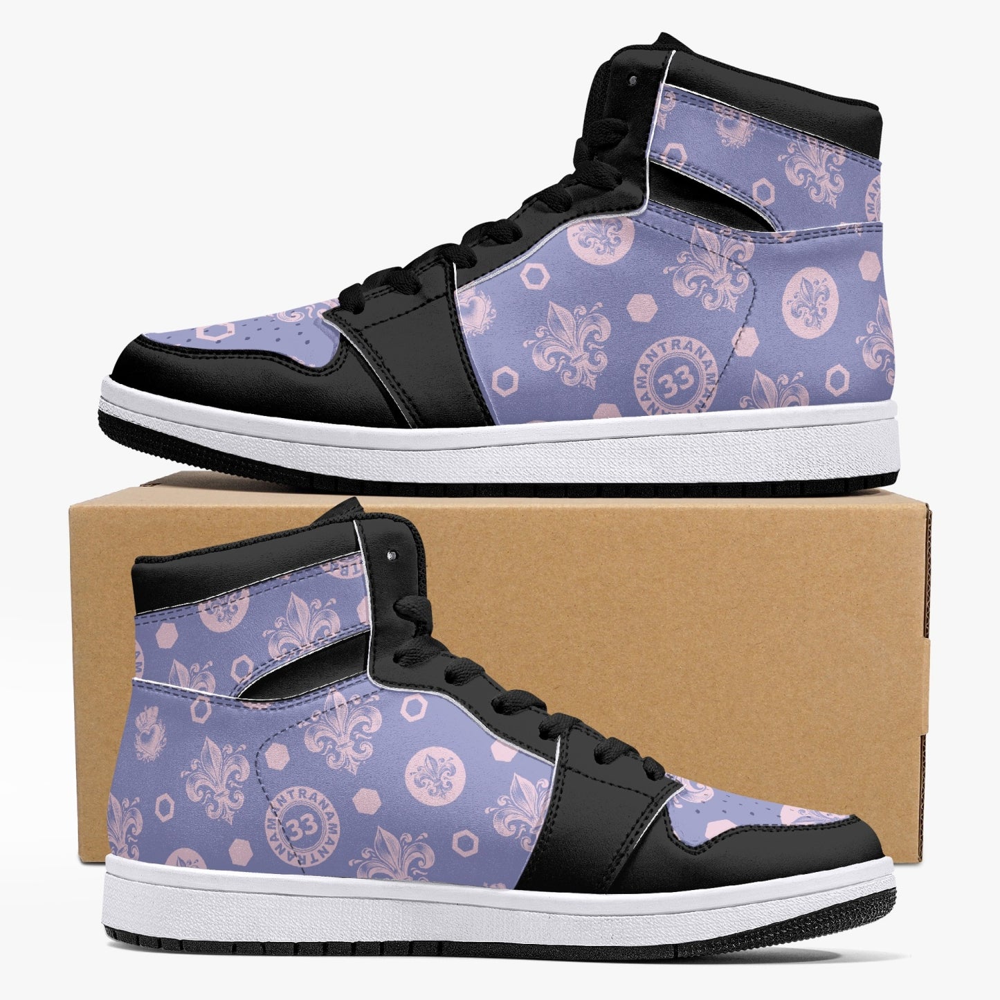 High-Top Leather Sneakers - Awakening Purple