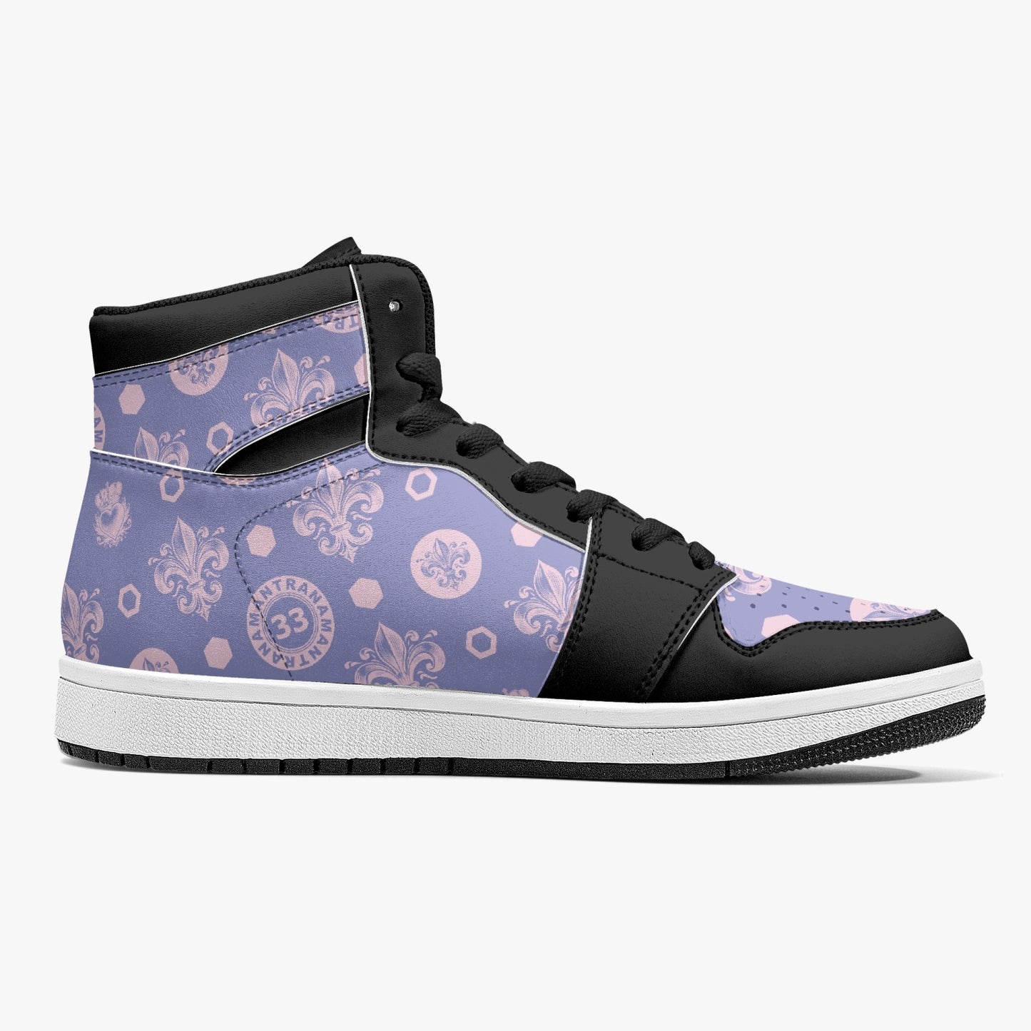 High-Top Leather Sneakers - Awakening Purple