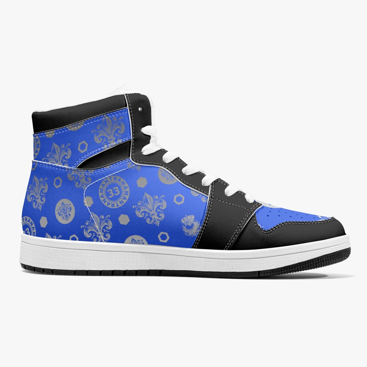 High-Top Leather Sneakers - Awakening Royal Blue