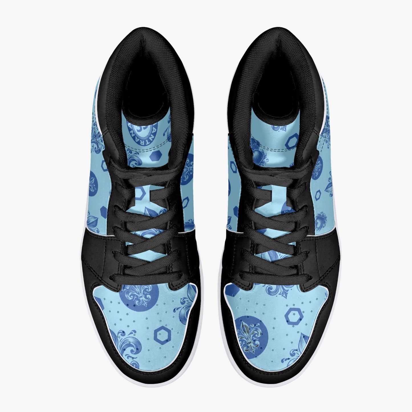 High-Top Leather Sneakers - Awakening Blue