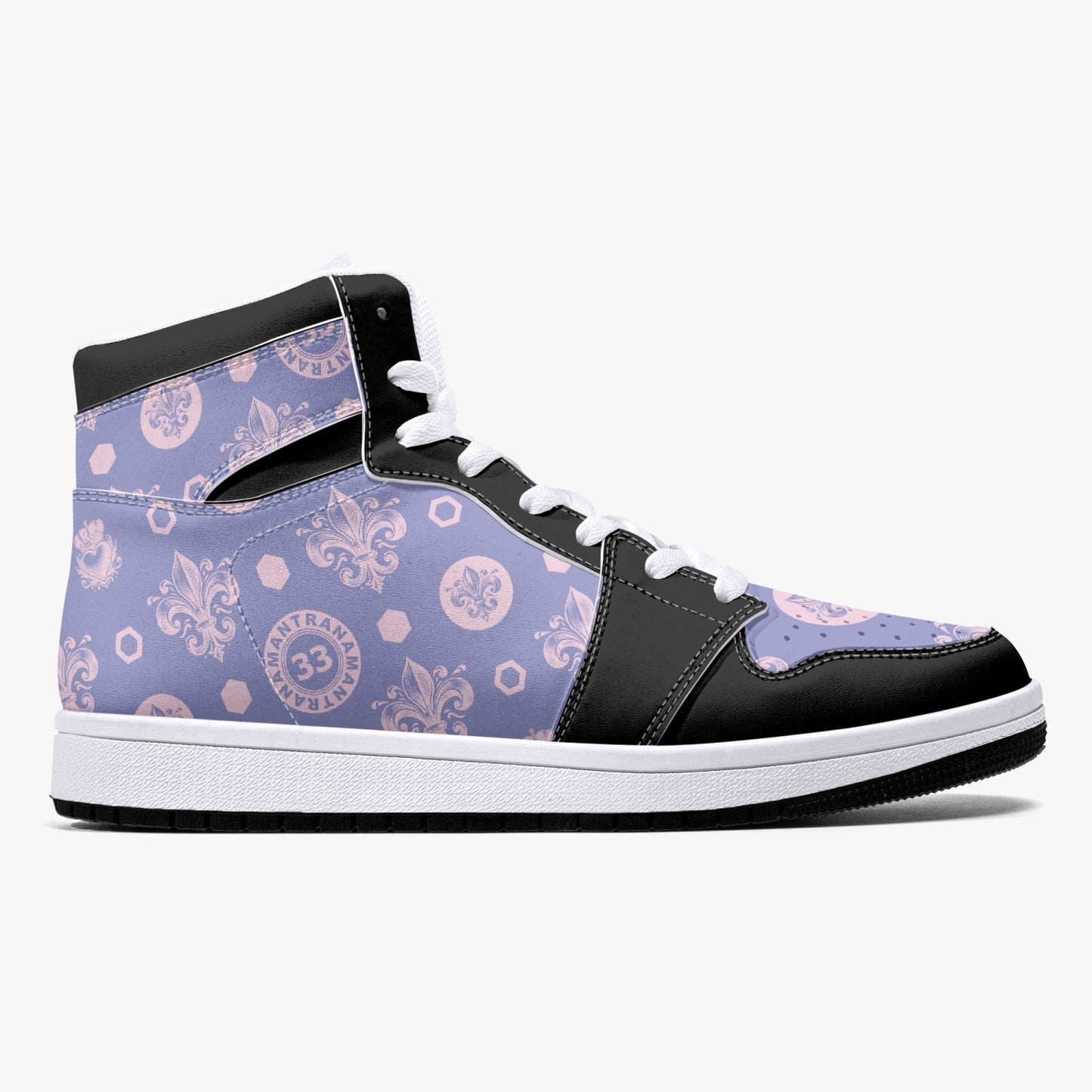 High-Top Leather Sneakers - Awakening Purple