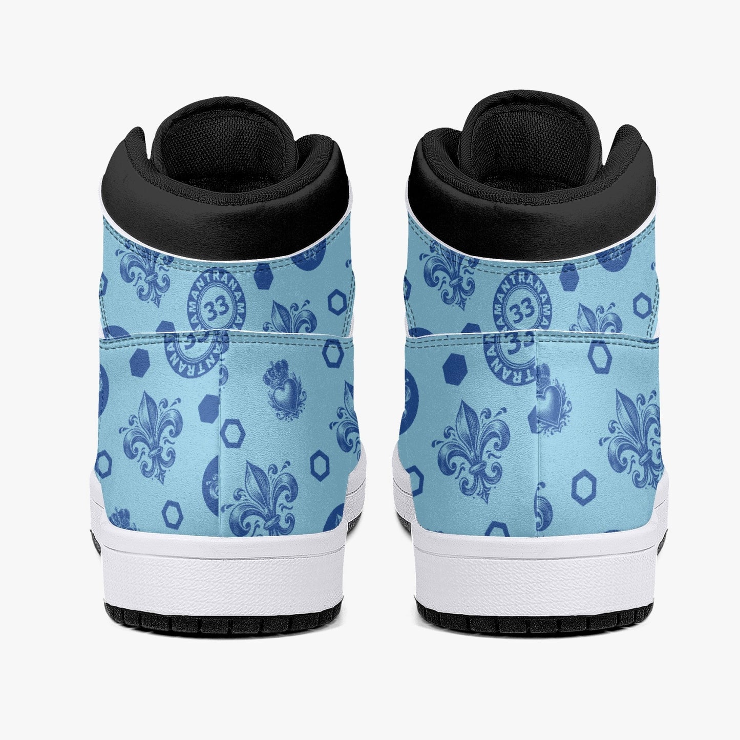 High-Top Leather Sneakers - Awakening Blue