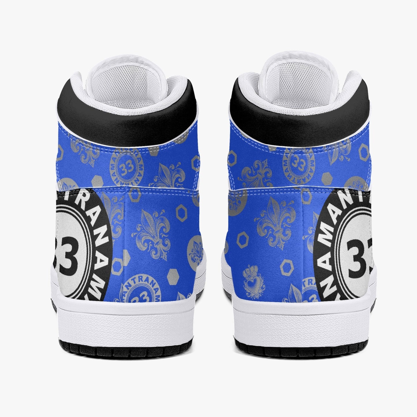 High-Top Leather Sneakers - Awakening Royal Blue