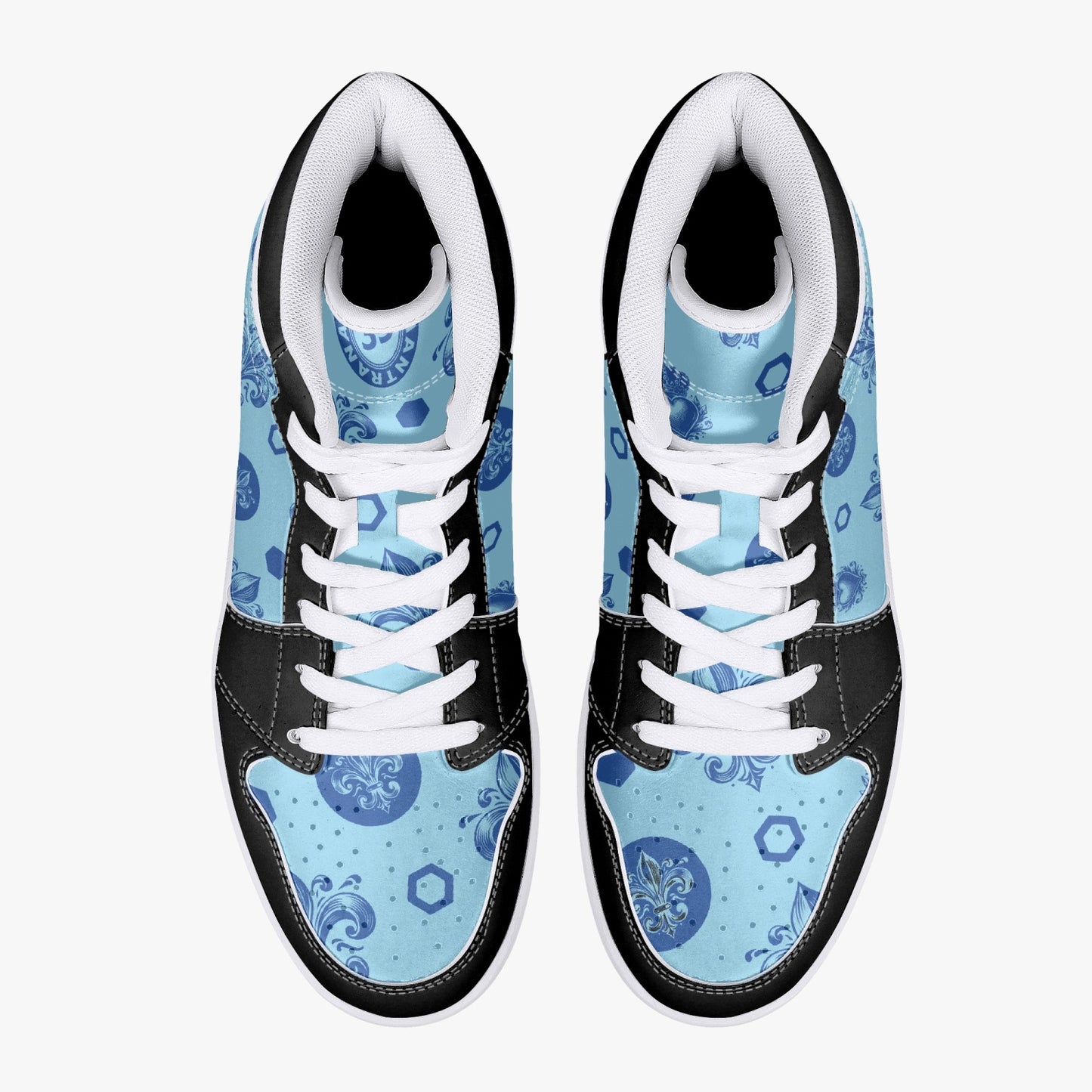 High-Top Leather Sneakers - Awakening Blue