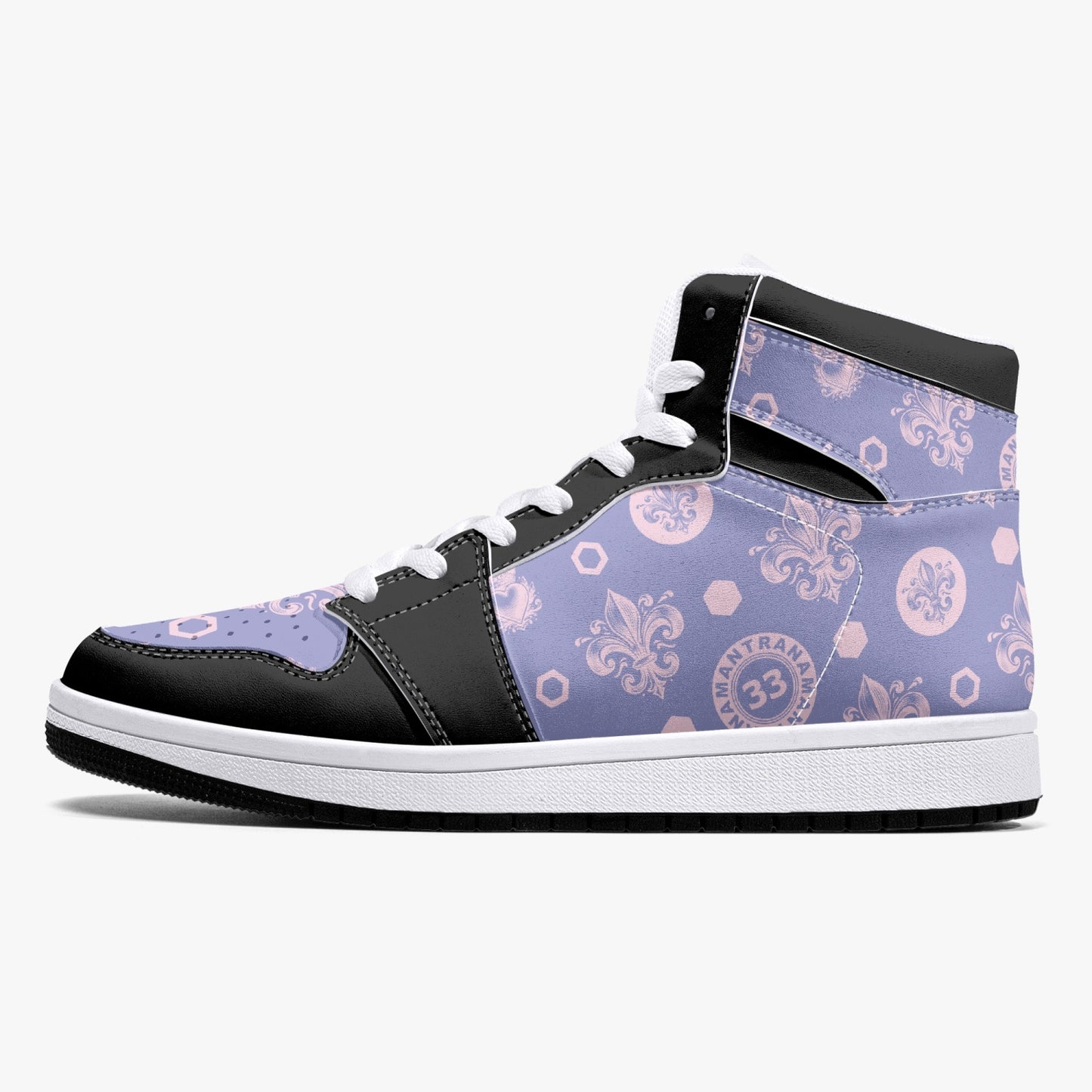 High-Top Leather Sneakers - Awakening Purple